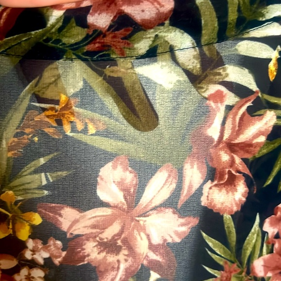 Tropical Floral Chiffon Tunic - Picture 8 of 8